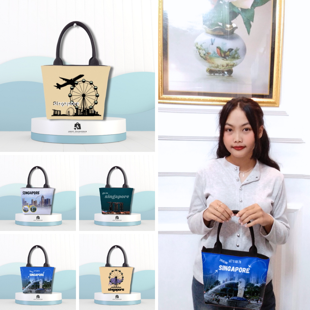 Tas Wanita Mini Top Handle Bag - Souvenir Singapore