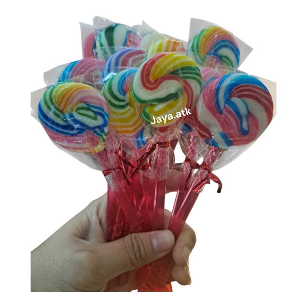 [20 PCS] PERMEN LOLIO LOLIPOP STIK WARNA WARNI RAINBOW PERMEN GULALI