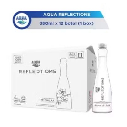 aqua reflections 1 dus isi 12 botol kaca