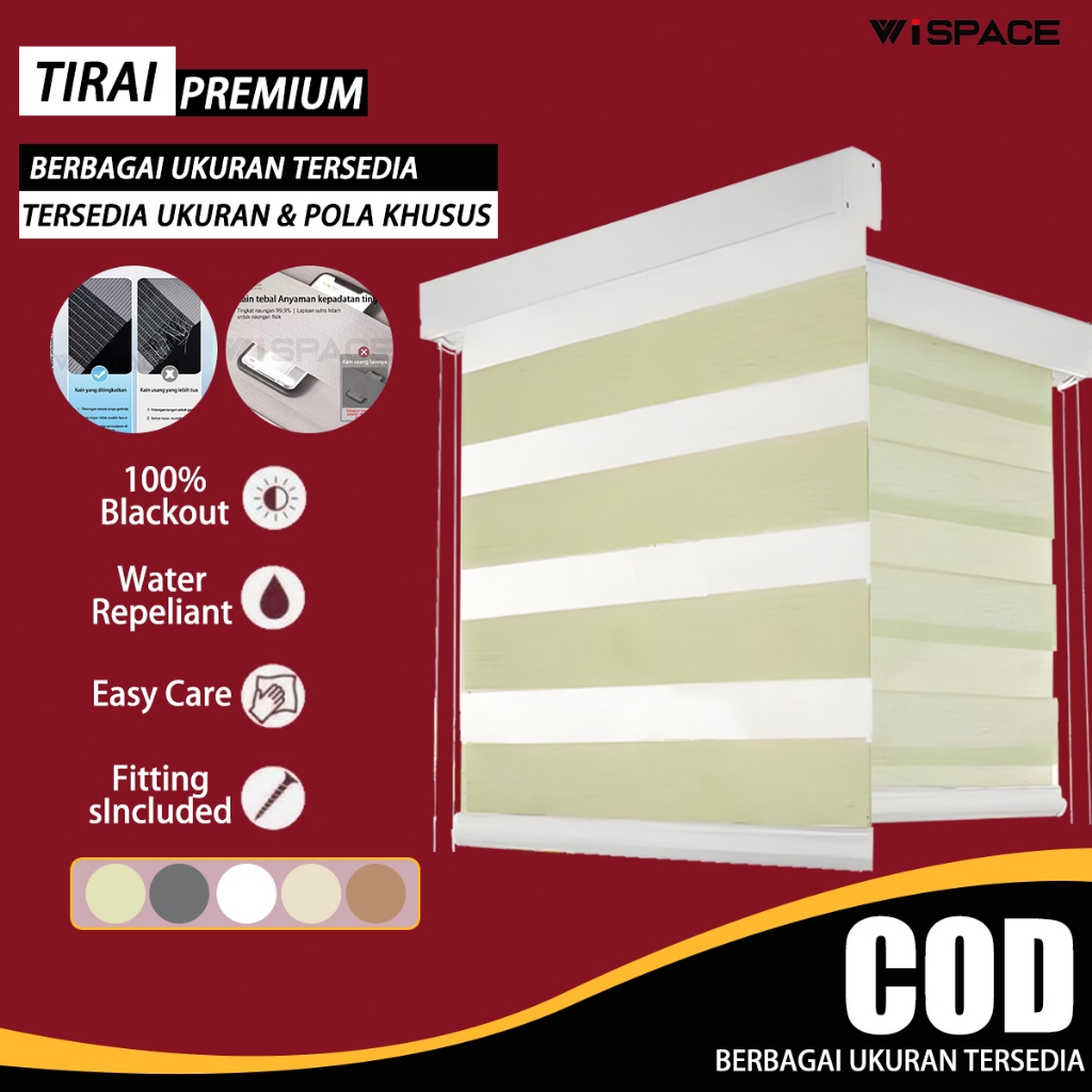 Zebra blinds COD blackout 90% zebra blinds jendela  Roller Blind jendela zebra blind gorden blind ro