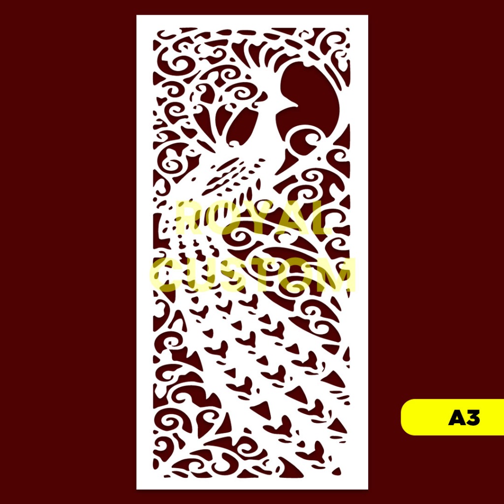 KODE A3 KRAWANGAN PVC BOARD UKURAN 40 X 80 CM / ORNAMEN PVC FOAM BOARD TEBAL 5MM / PARTISI