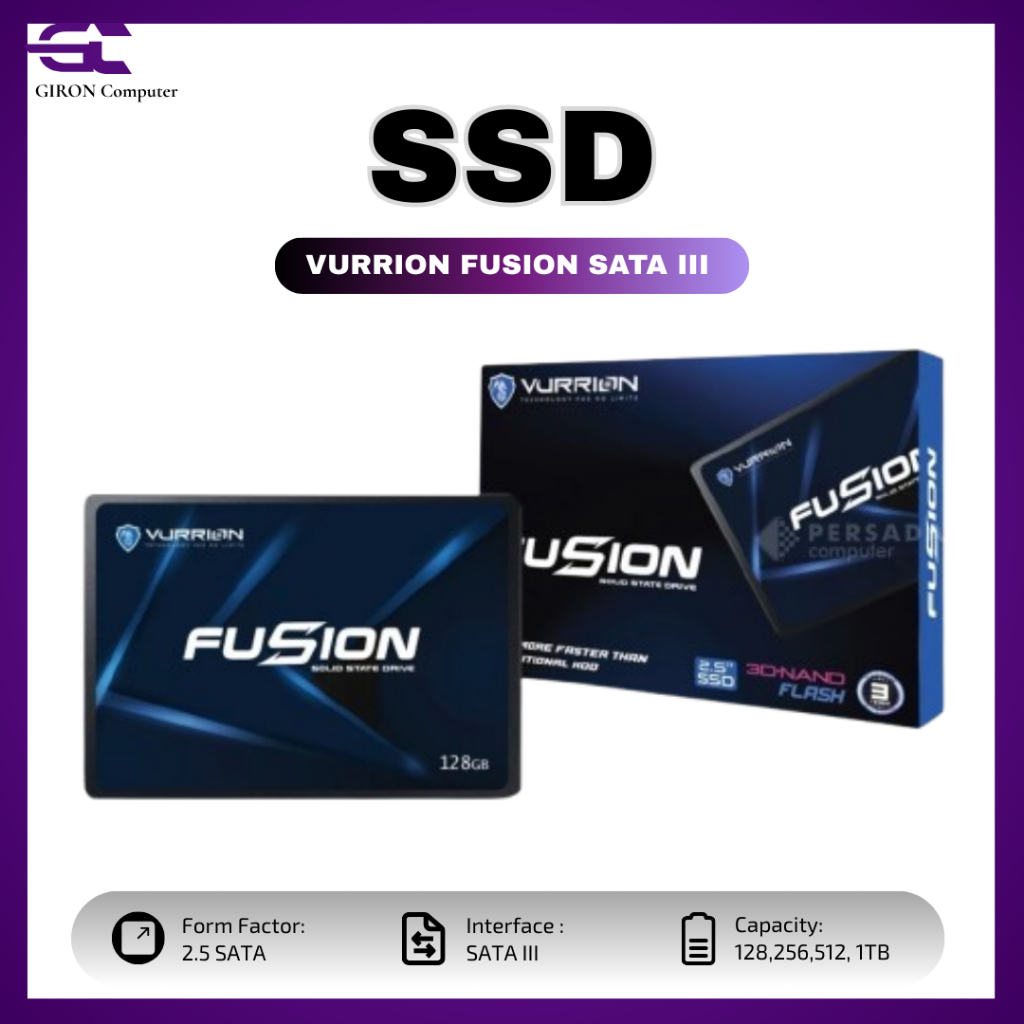 SSD VURRION FUSION 128GB|256GB|512GB|1TB SATA3
