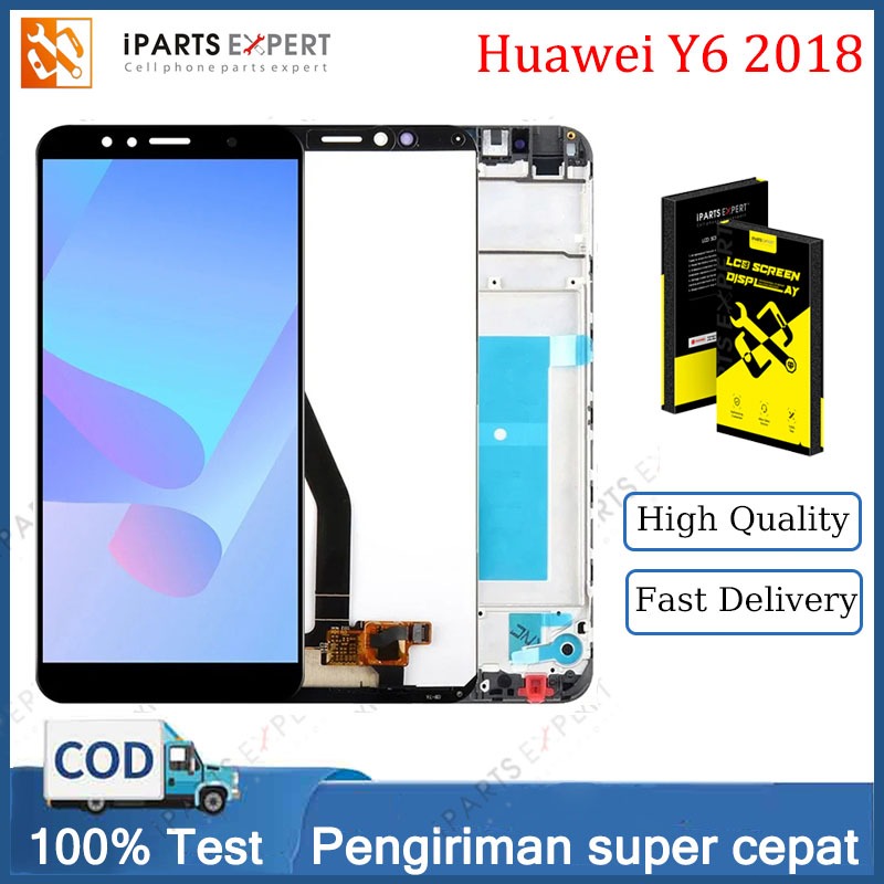 IPARTSEXPERT Original LCD For Huawei Y6 2018/Huawei Enjoy 8e ayar LCD Suku Cadang Perbaikan Sentuh D