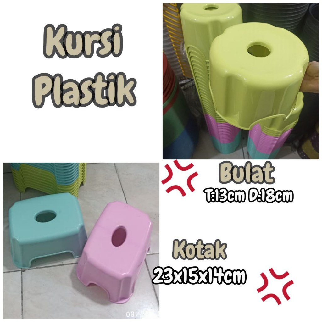 Kursi Plastik Jongkok Bangku Duduk Tempat Duduk Dewasa Anak Taman