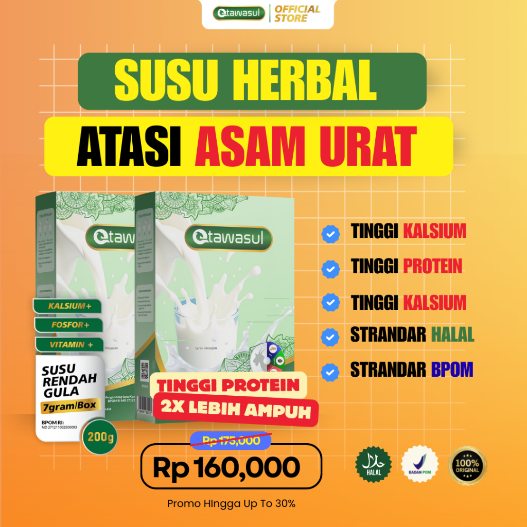 Terlaris Etawasul Susu Terapi Kesehatan Nutrisi Asam Urat  Susu Untuk Orang Tua