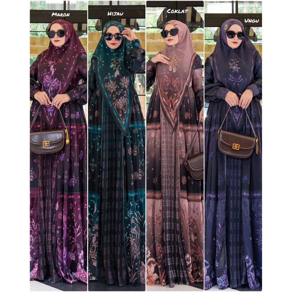 Caroline Series By.Alya Syari Gamis dengan Motif yang cantik