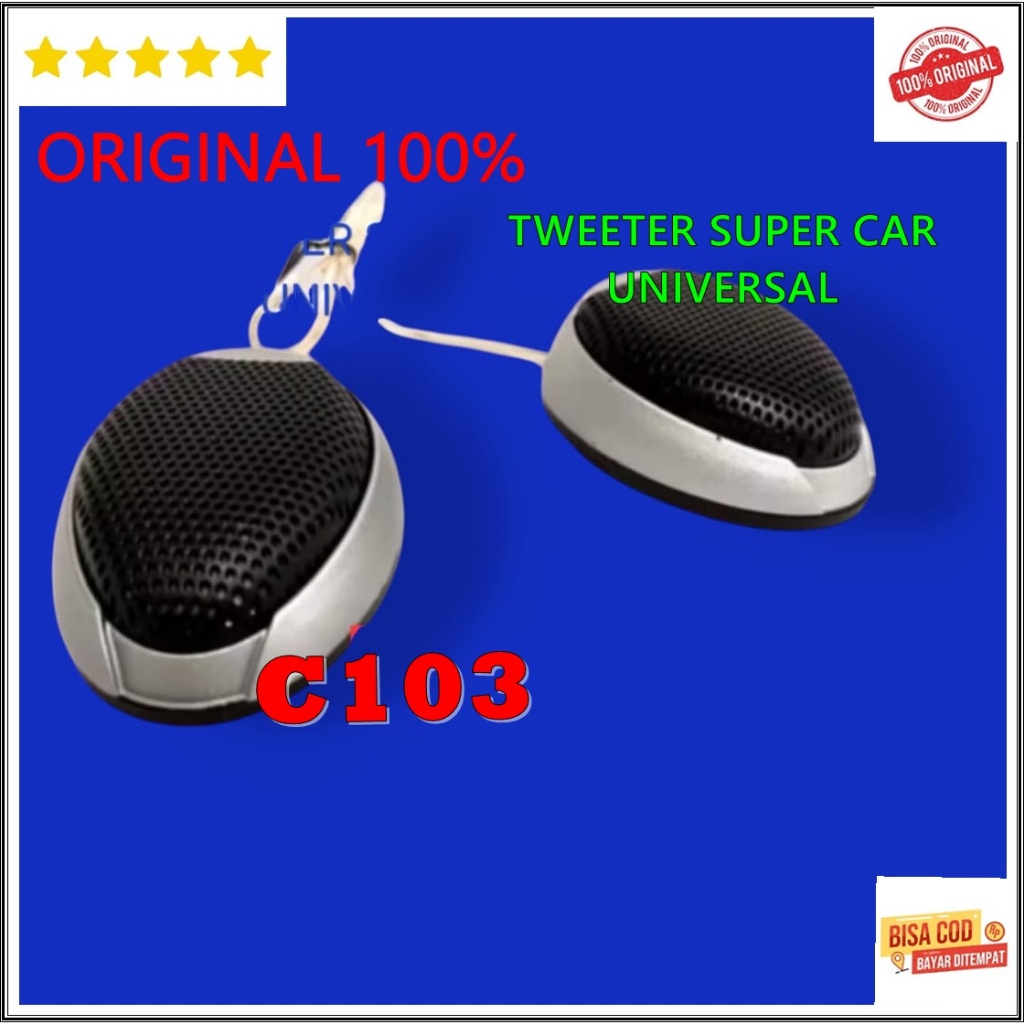 C103 100% ORIGINAL Piezo tweeter super CAR SEPASANG 1 SET DUA 2 PCS treble twiter spk mini mobil car