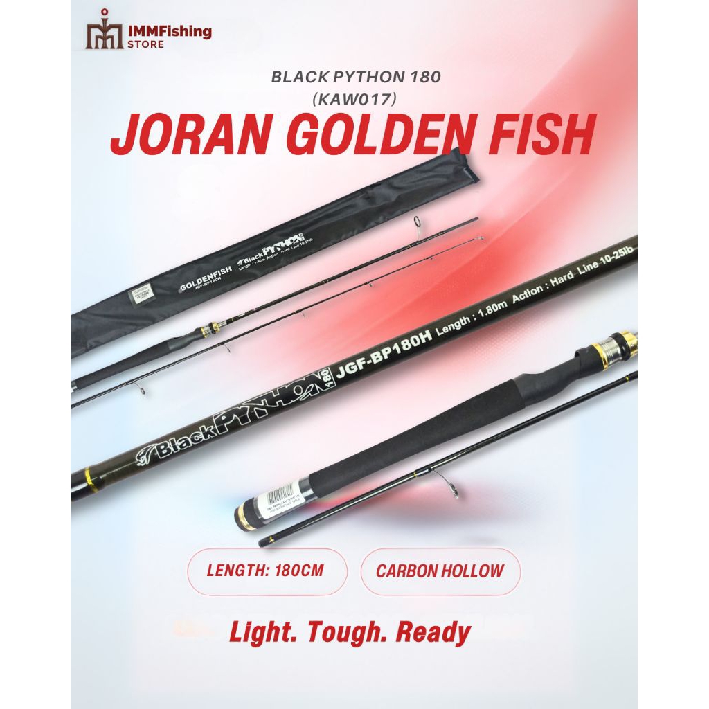 JORAN GOLDEN FISH BLACK PYTHON | Tongkat Pancing