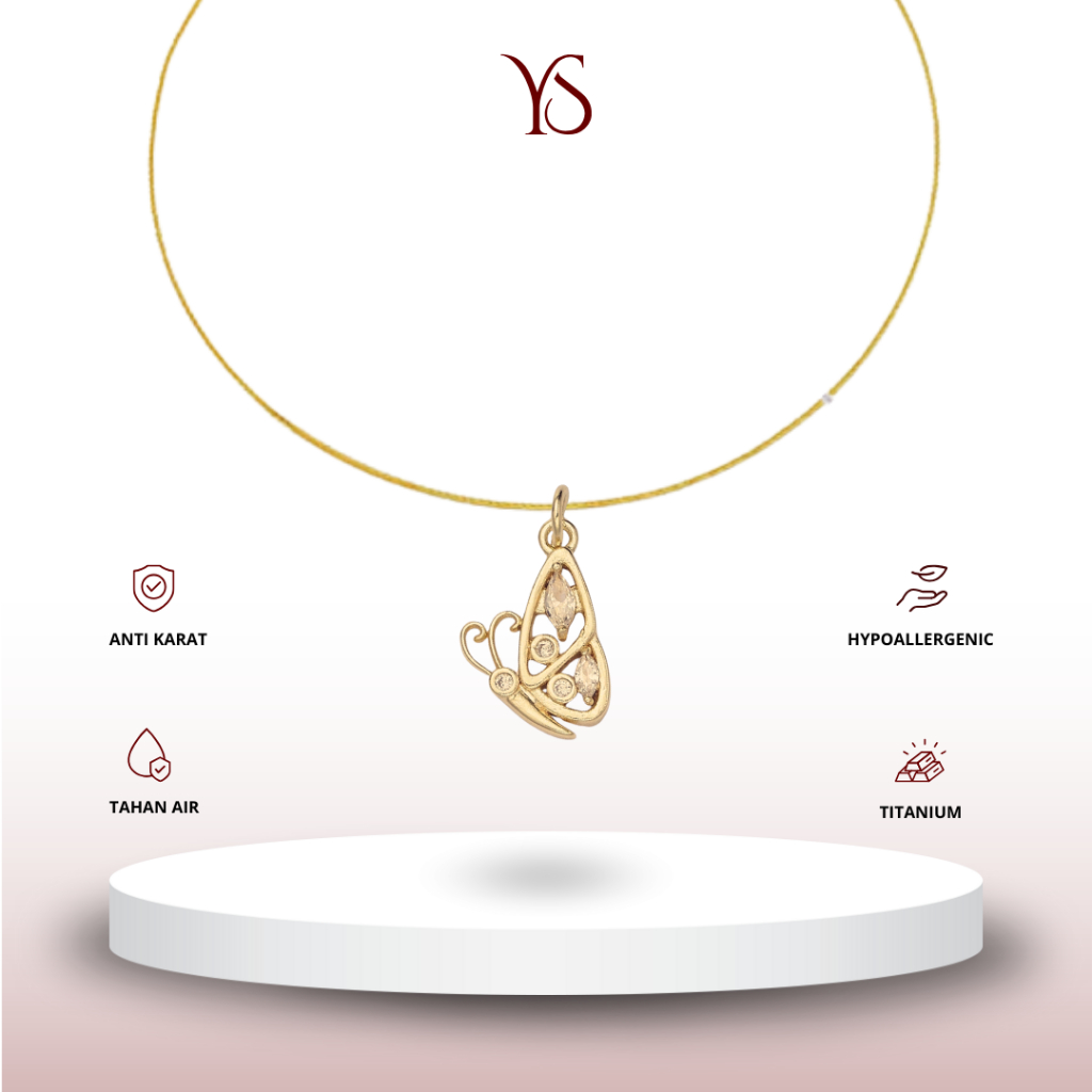 Butterfly Semicolon Bracelet GELANG Anti Karat | Your Soul Jewelry