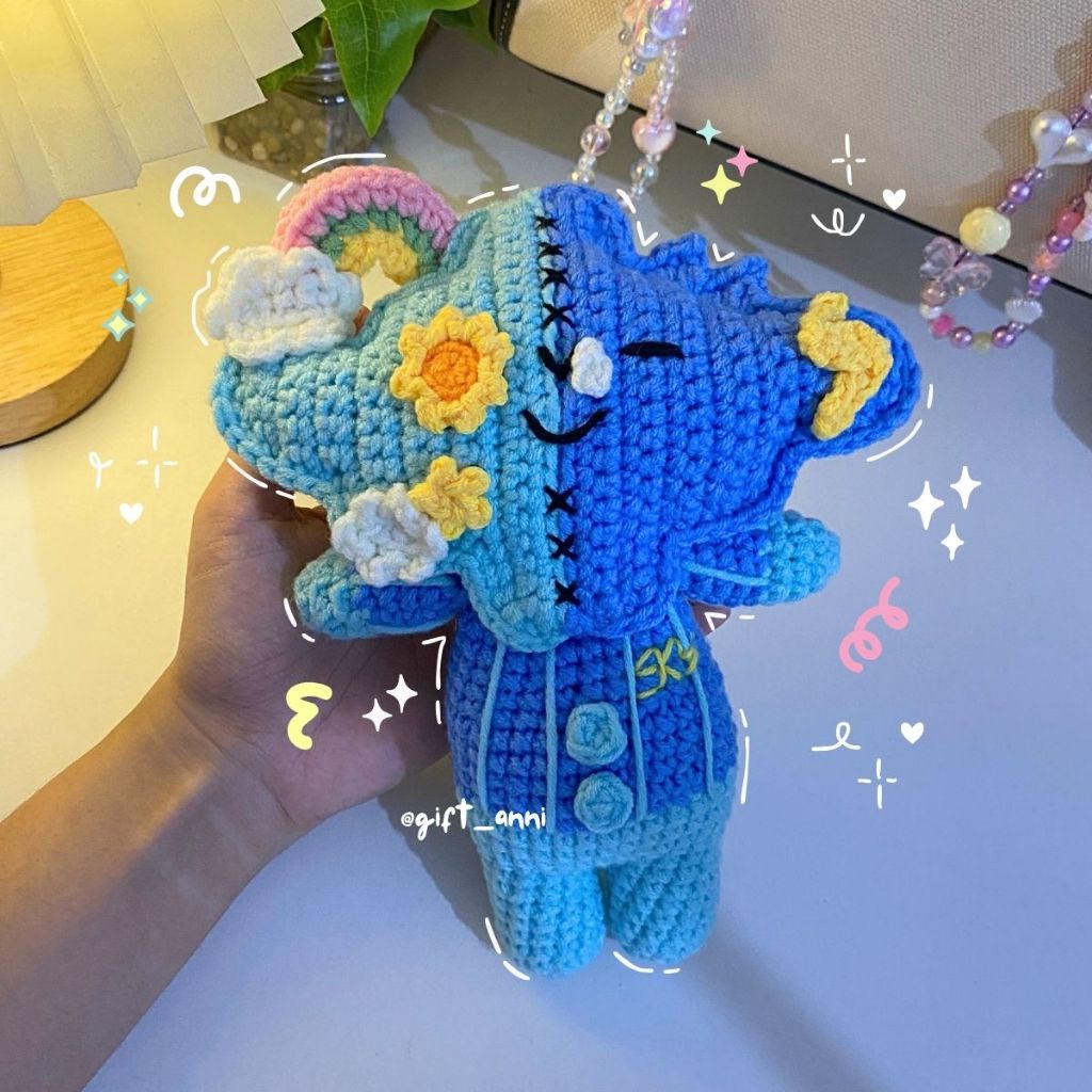 Smyle GMMTV Mascot Boneka Rajut Keychain Bagcharm Crochet Doll