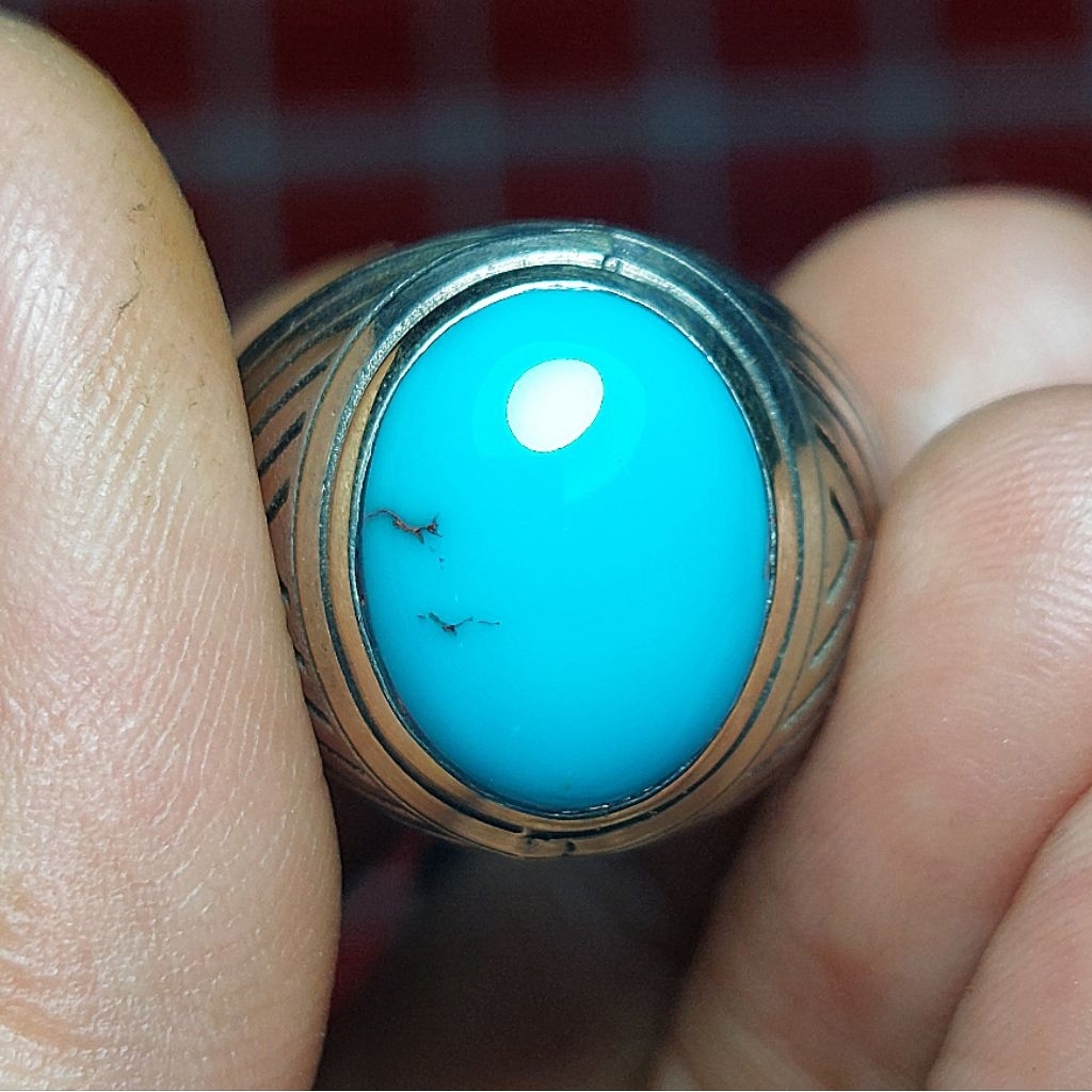 pirus mesir Natural fancy blue nyala mosforik nyaris polos 14×11×5 mm [5Sd01260]