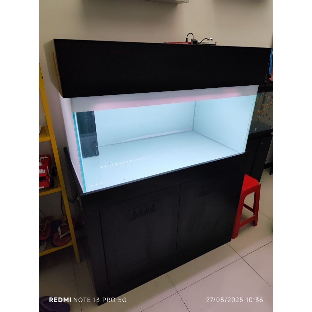 kabinet aquarium set  tank 120x60x50 full set media filter lampu