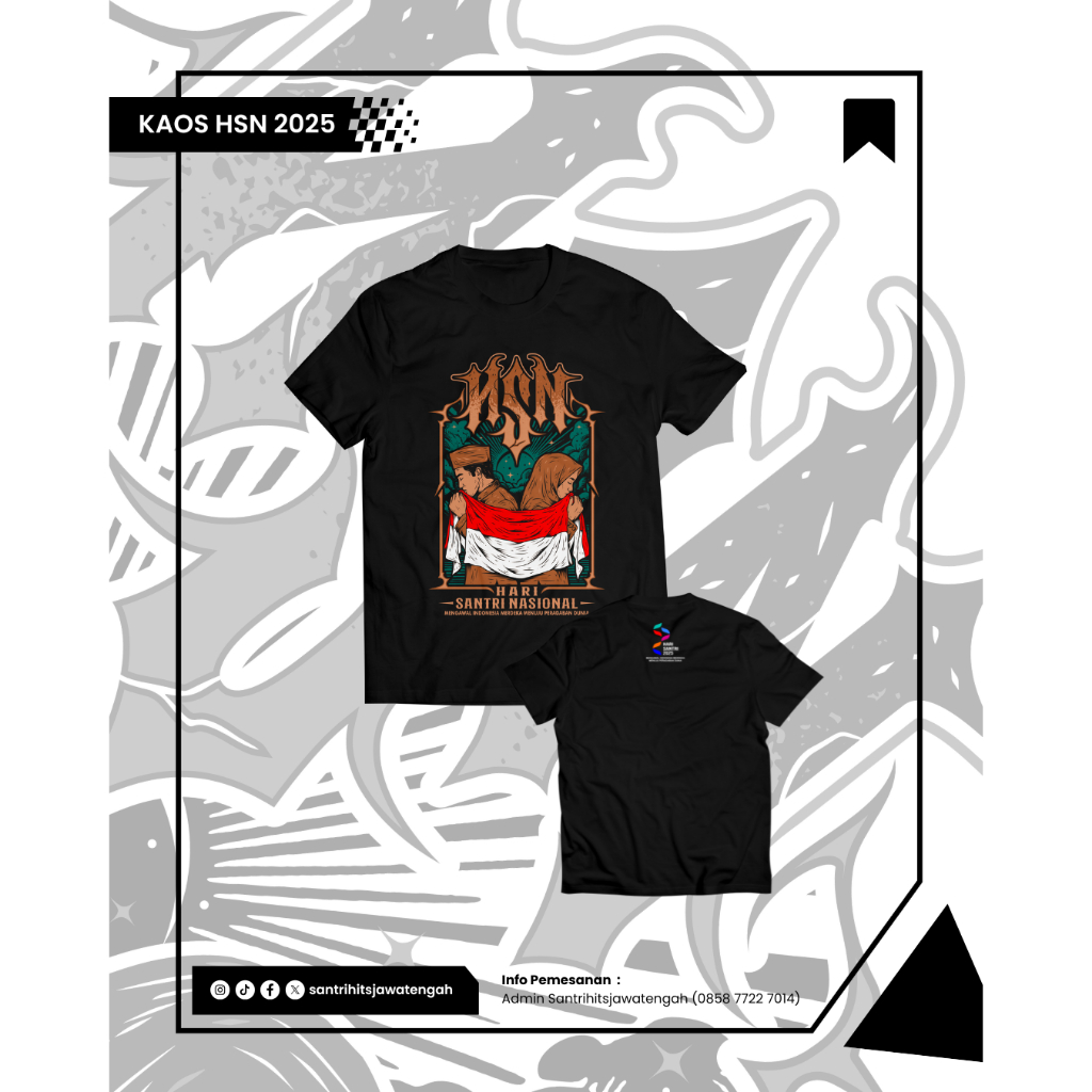 Kaos Hari Santri 2025 || Kaos Hari Santri Desain 4