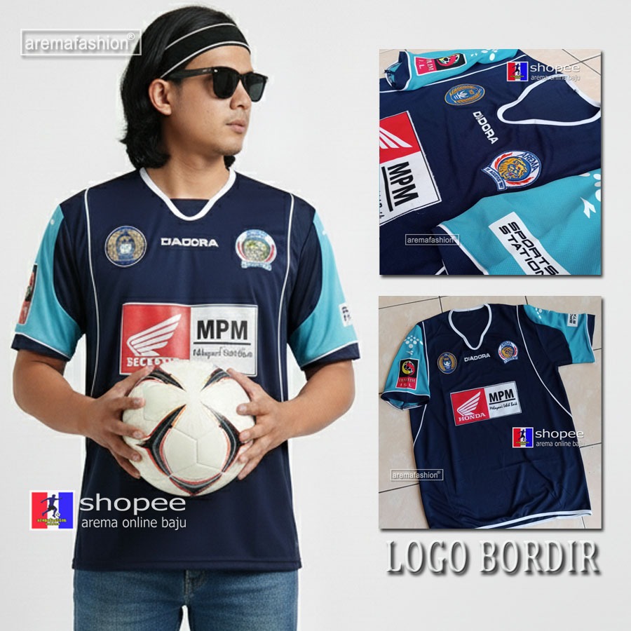 LOGO BORDIR Jersey Arema 2010 Juara Liga (dryfit) BIRU - kaos arema online baju - jersey arema klasi