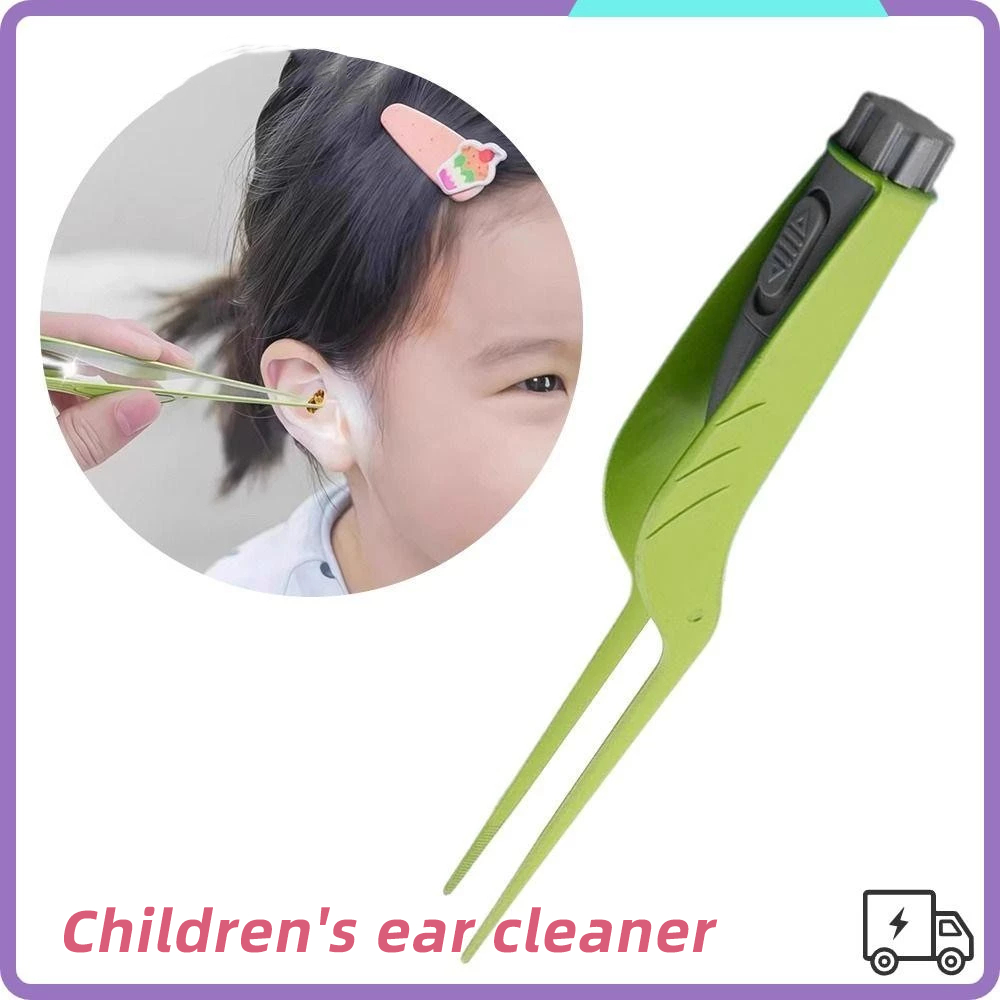 Alat pembersih telinga bercahaya, penjepit telinga, artefak pembersih telinga anak-anak, alat pember
