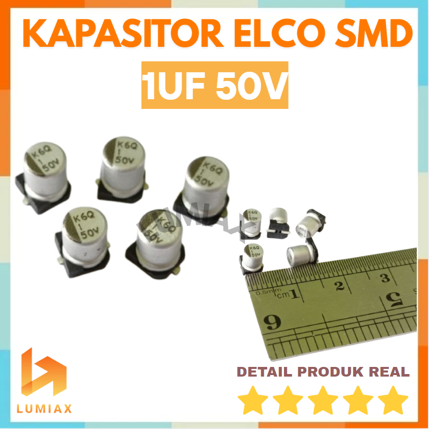 Solid kapasitor capasitor elko elco SMD 50v 1uf 50v 1 uf 50 v 50 volt 4X5 ORIGINAL