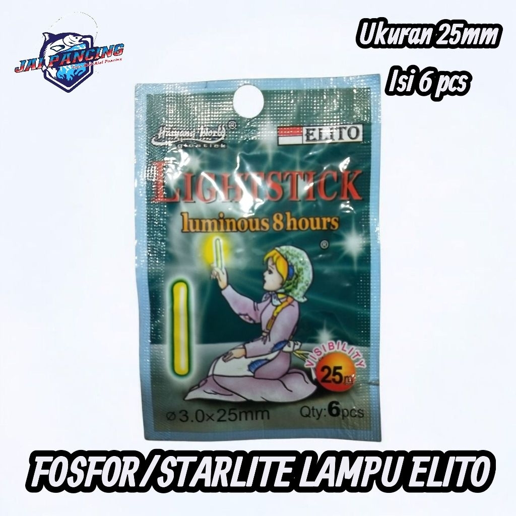 FOSFOR /STARLITE LAMPU PANCING ELITO 25MM ISI 6 PCS
