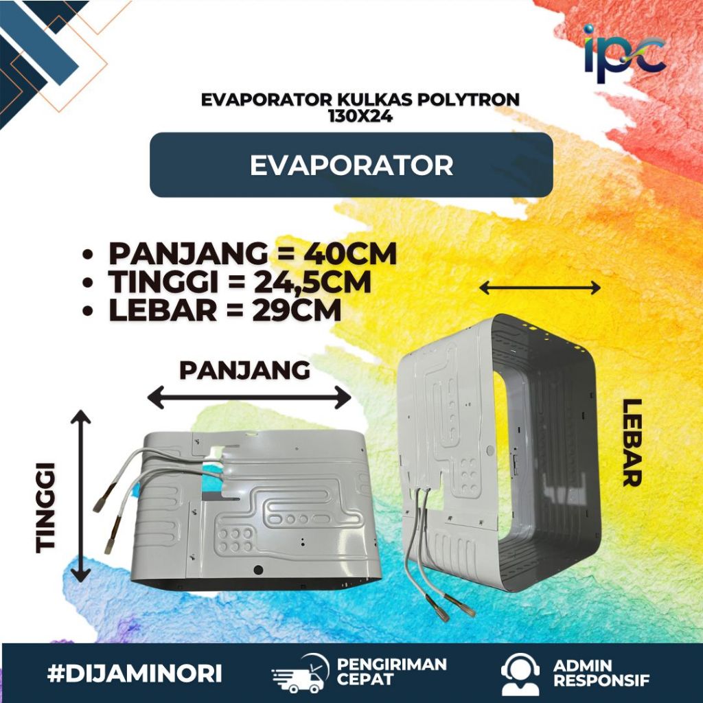 Evaporator Kulkas POLYTRON 1 Pintu 130x24 cm | EVAP POLYTRON | Epap Kulkas