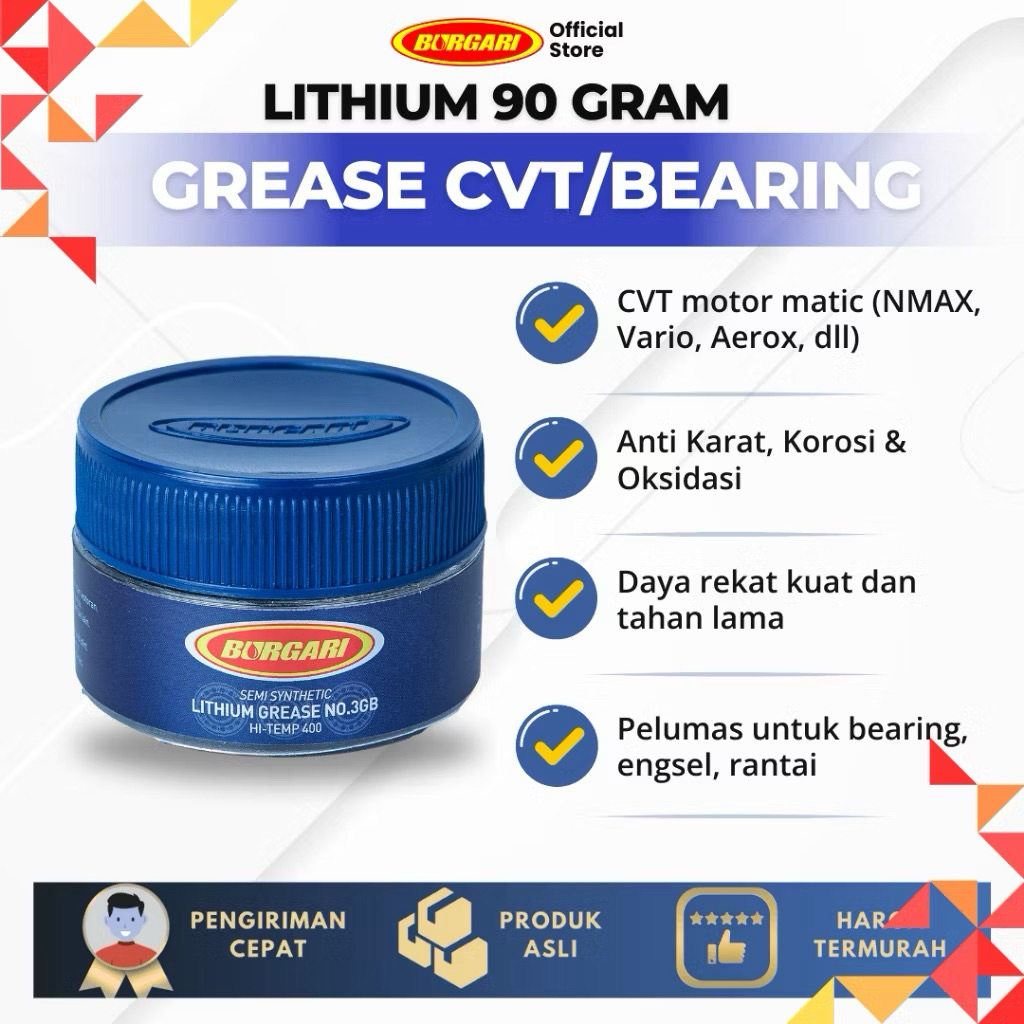 Gemuk / Grease Pelumas Burgari 100GR Burgari Lithium Grease