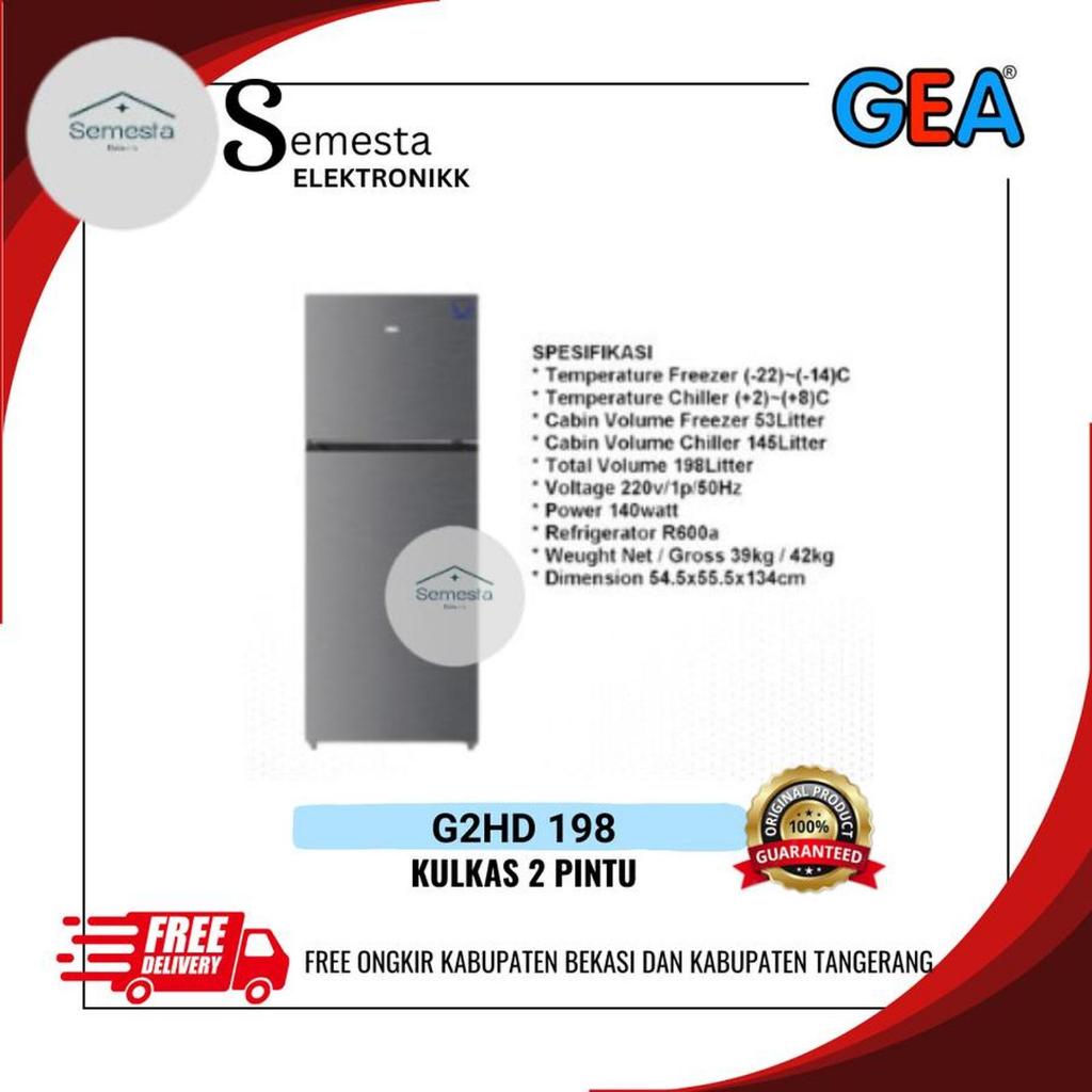 GEA G2HD 198 Kulkas 2 Pintu GEA 198 Liter / GEA Home Refrigerator G2HD-198