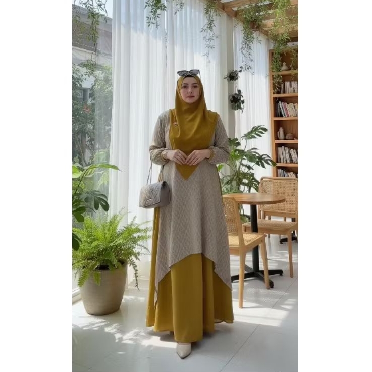 Arumi Gamis Malaysia  Rayon Jaguard Tanpa Hijab