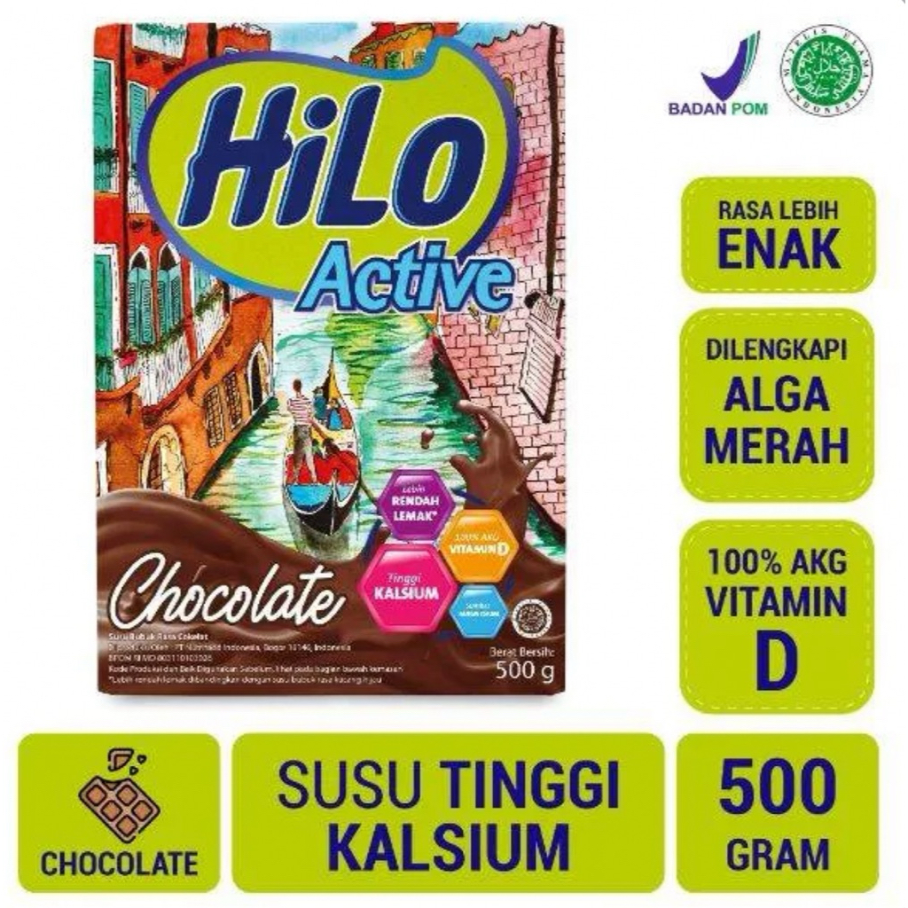 HILO ACTIVE CHOCOLATE VANILLA 500gr SUSU HILO ACTIVE