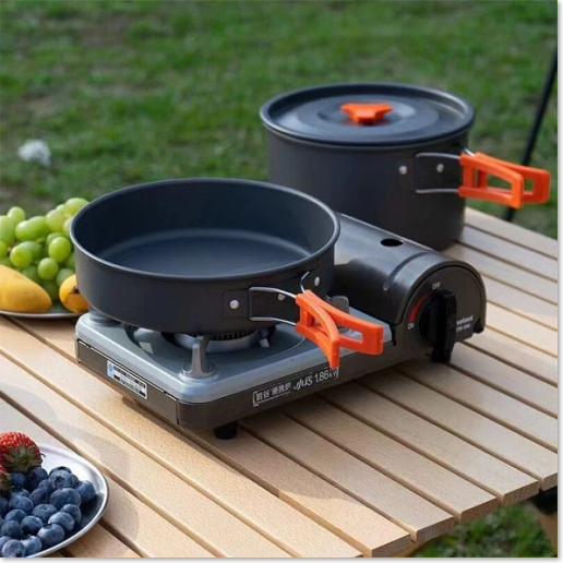 Panci Set Camping Q2 8312 Alat Masak Camping Cooking Set