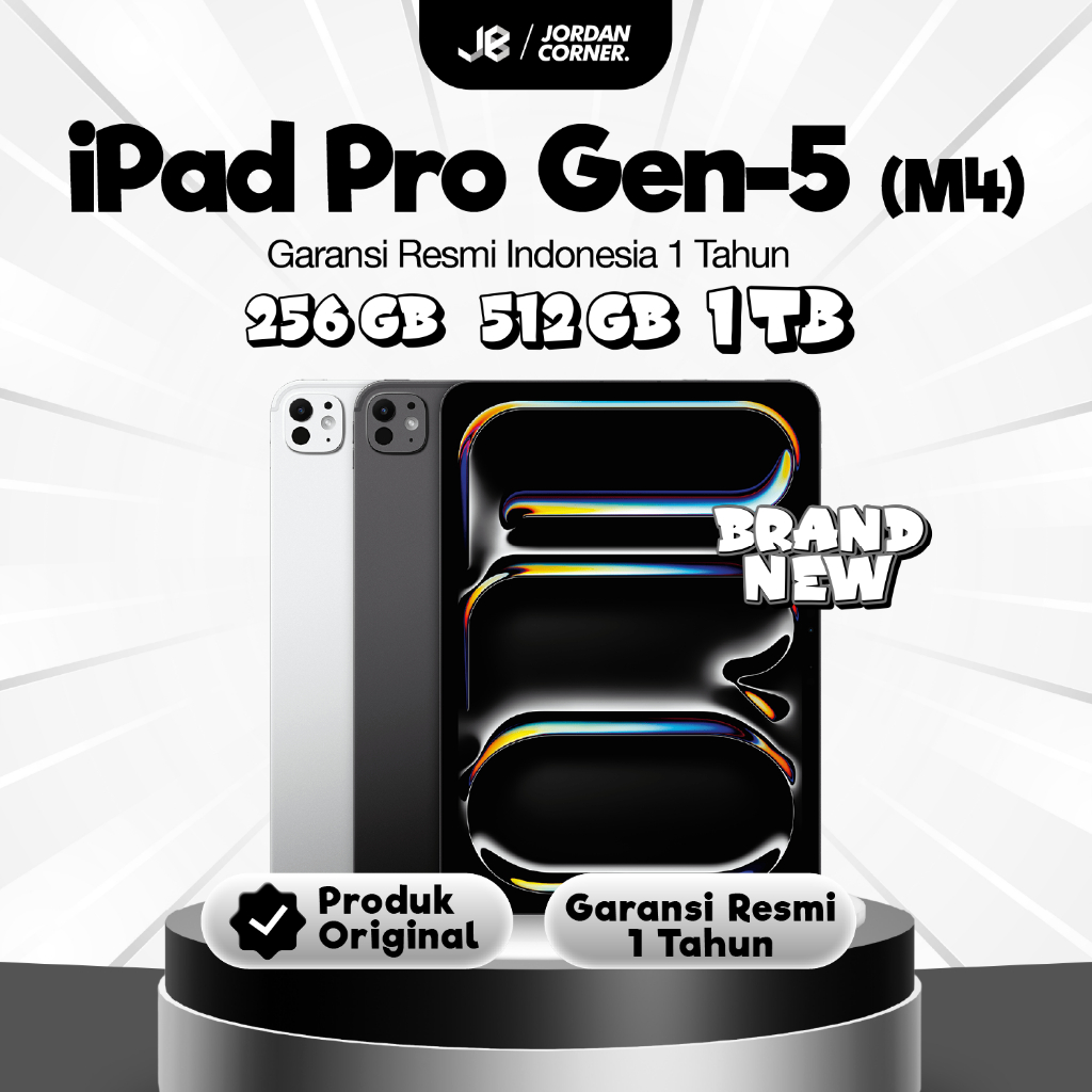 Apple iPad Pro Gen 5 M4 11inch Wifi Only & Nano Wifi 256GB 512GB 1TB 2TB Garansi Resmi Indonesia