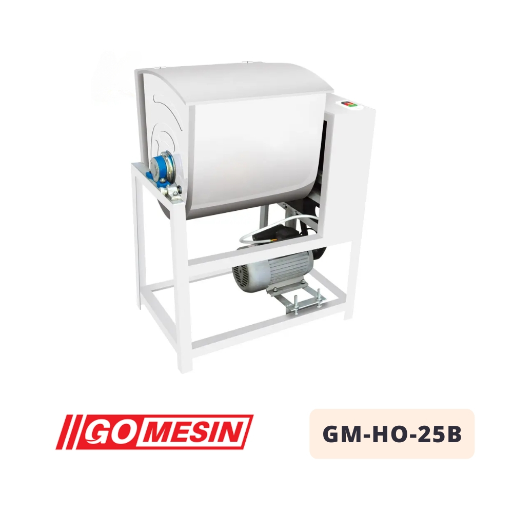Mesin Pengaduk Tepung & Adonan 25 Kg – Mixer Horizontal Gomesin