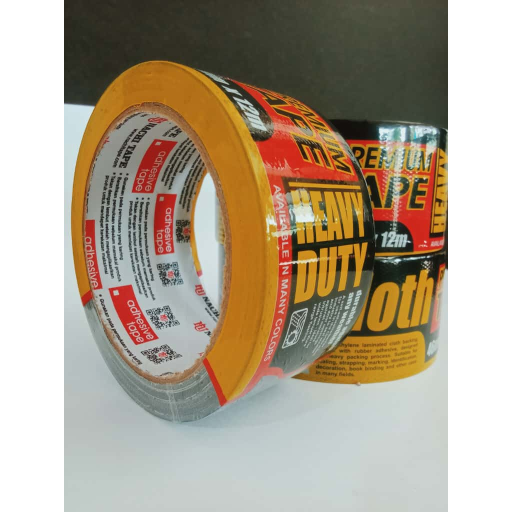 ( 1 PCS) LAKBAN KAIN HITAM NACHI 46MM CLOTH TAPE HITAM PREMIUM TAPE / LAKBAN HITAM NACHI