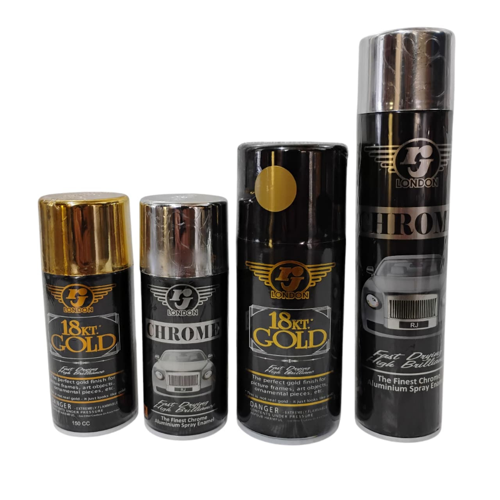 Cat Semprot RJ London 18KT Gold / Chrome - RJ London Spray Paint