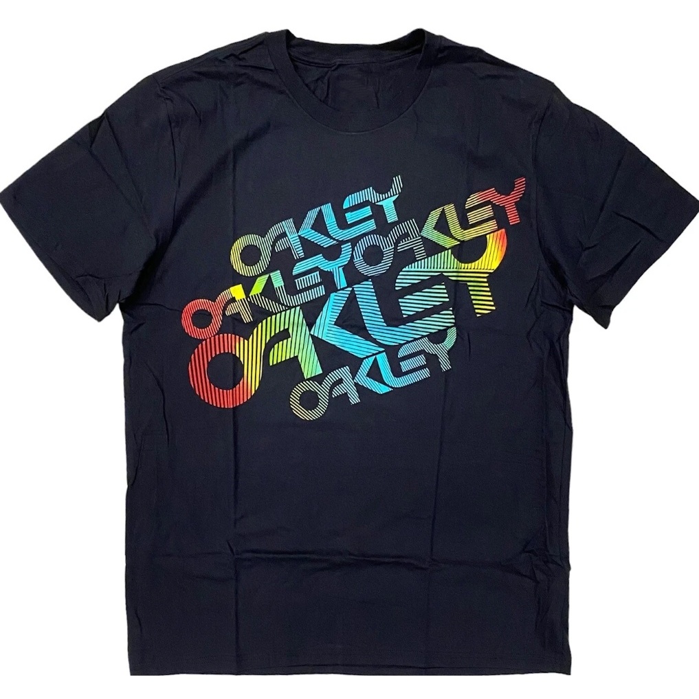 Classic Retro Tee Oakley Shder Jet Black Tshirt Katun Murah