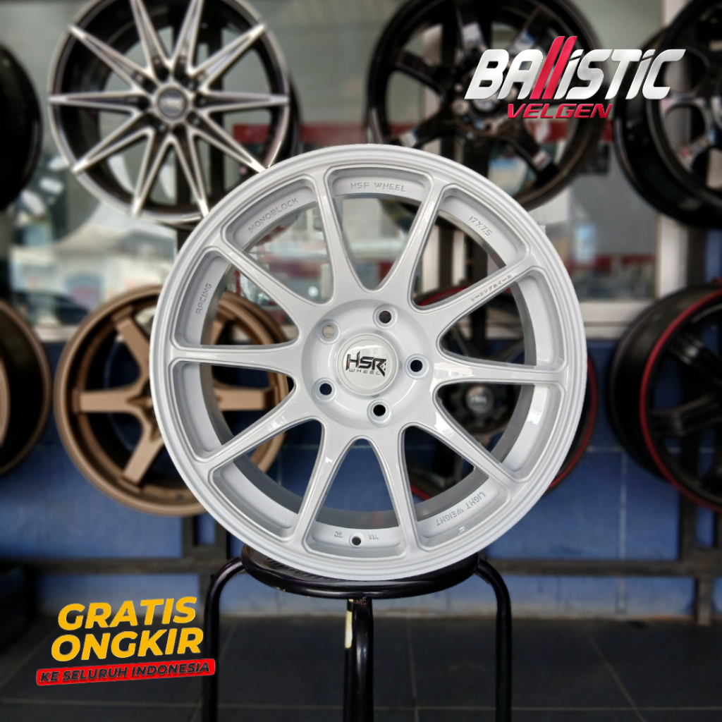 Velg Mobil HSR R17 Warna Putih Rekomendasi Buat INNOVA Xpander Ertiga Hrv Brv Stargazer HSR Indy R17