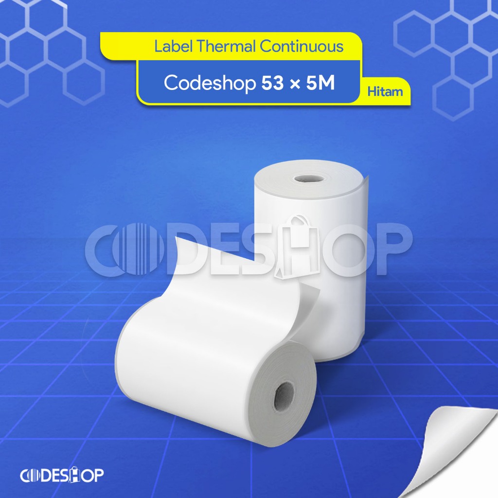 Label Stiker Continuous Printer Matrix Point TM-P3160 TM-P3250 53x5 M
