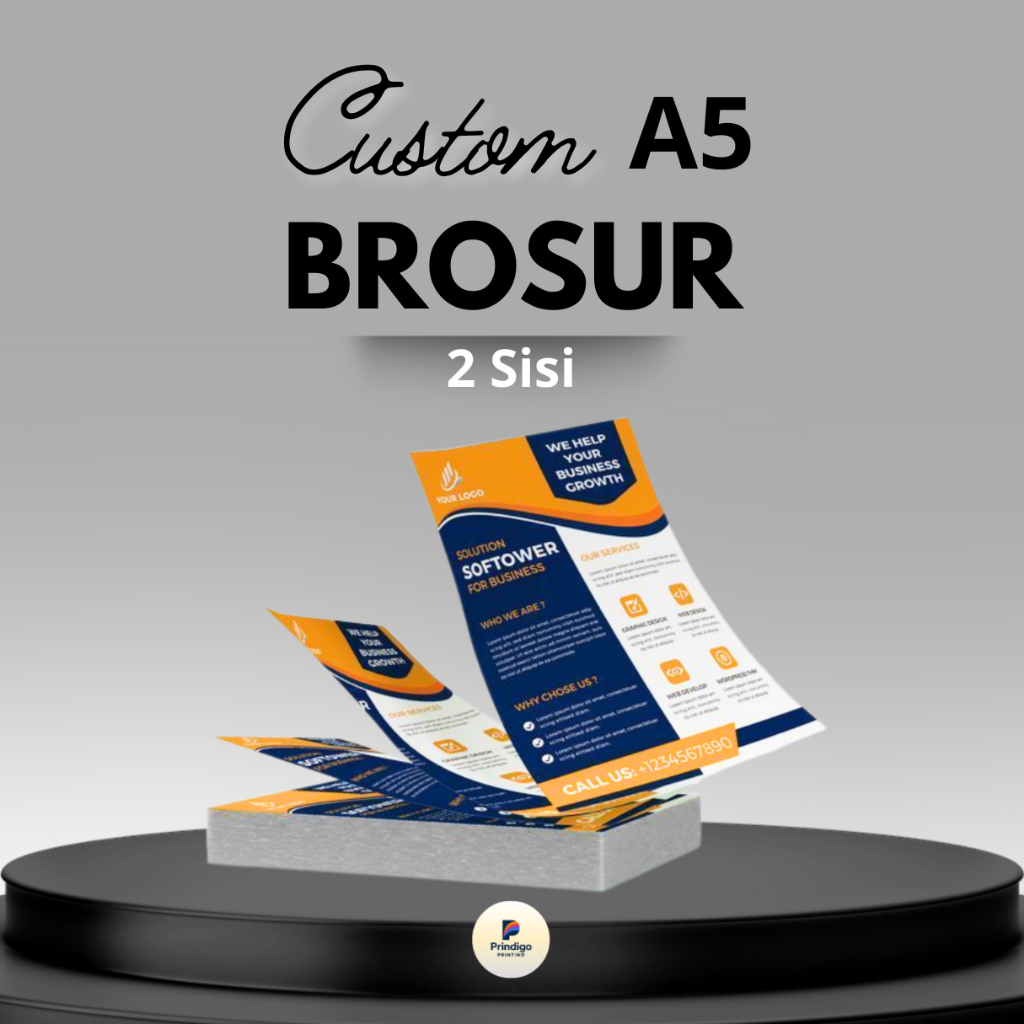 Brosur/Brocure 2 Sisi A5 10 Pcs-1 rim FREE JASA DESAIN.