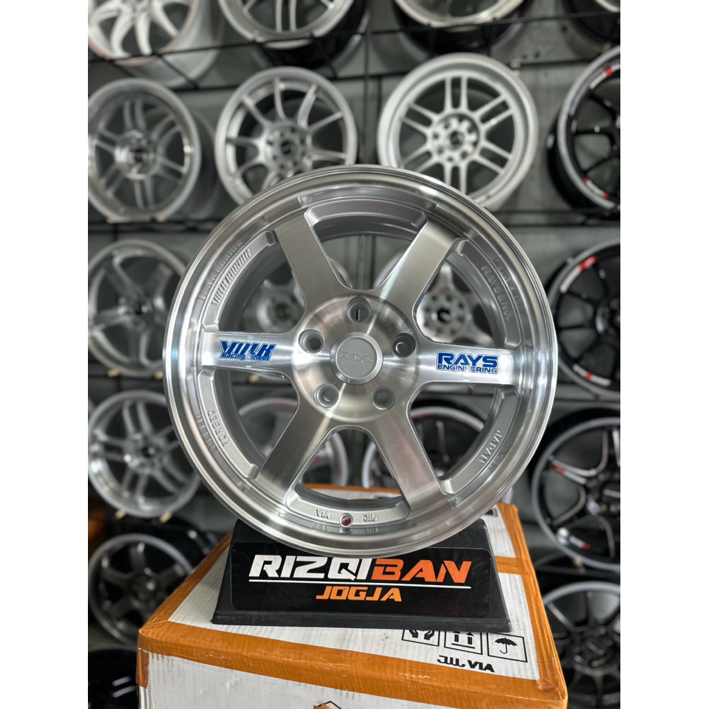 velg te37 r16 full polish pcd 5x114 kondisi baru