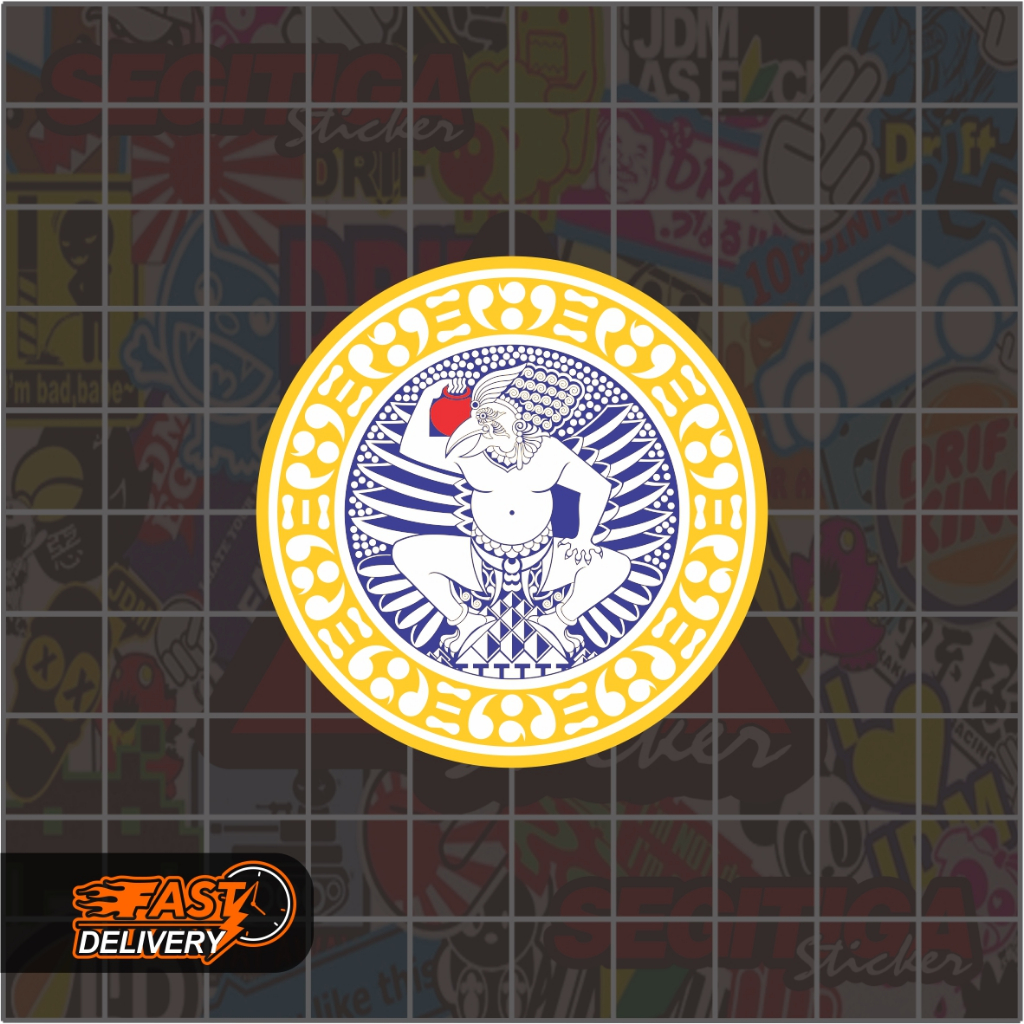 Sticker Prabu Airlangga Logo UNAIR Ukuran 5 x 5 Cm