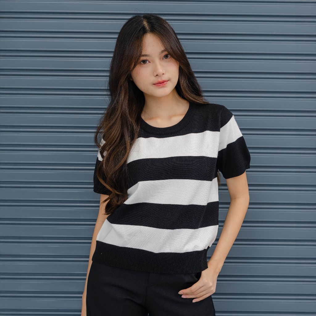 Beatrice Clothing Medan Stripes Knit Blouse - Atasan Wanita | Pakaian Wanita