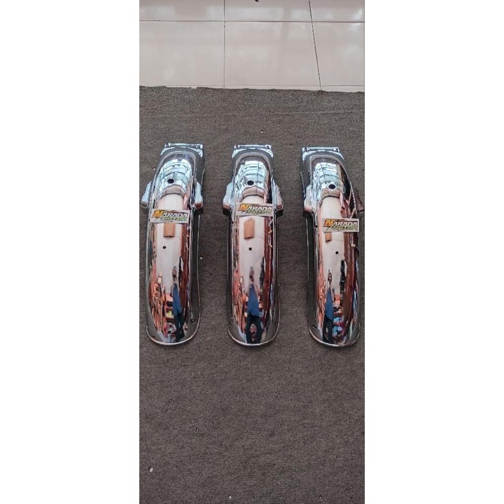spakbor slebor fender belakang gl100 GL100 import chrom detail mirip original GL 100  spakbor belaka
