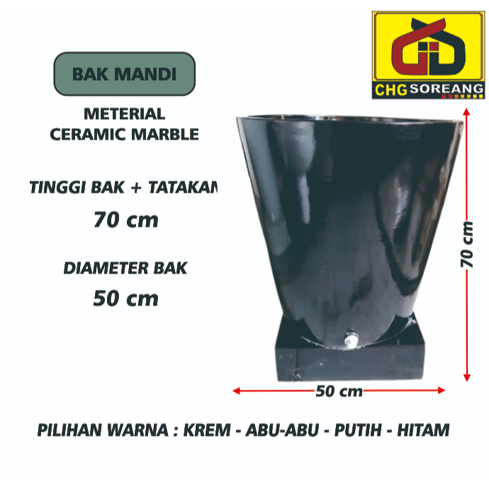 BAK GENTONG BAK AIR KAMAR MANDI JUMBO + TATAKAN