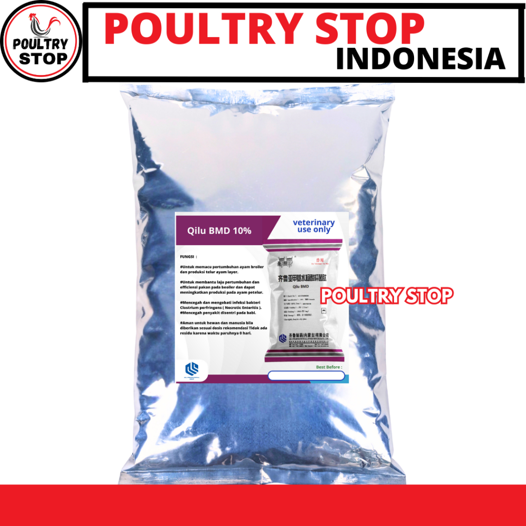 QILU BMD 10% - AGP Ayam Pemacu Pertumbuhan & Penggemukan Ayam Broiler Pedaging & Ayam Petelur Layer