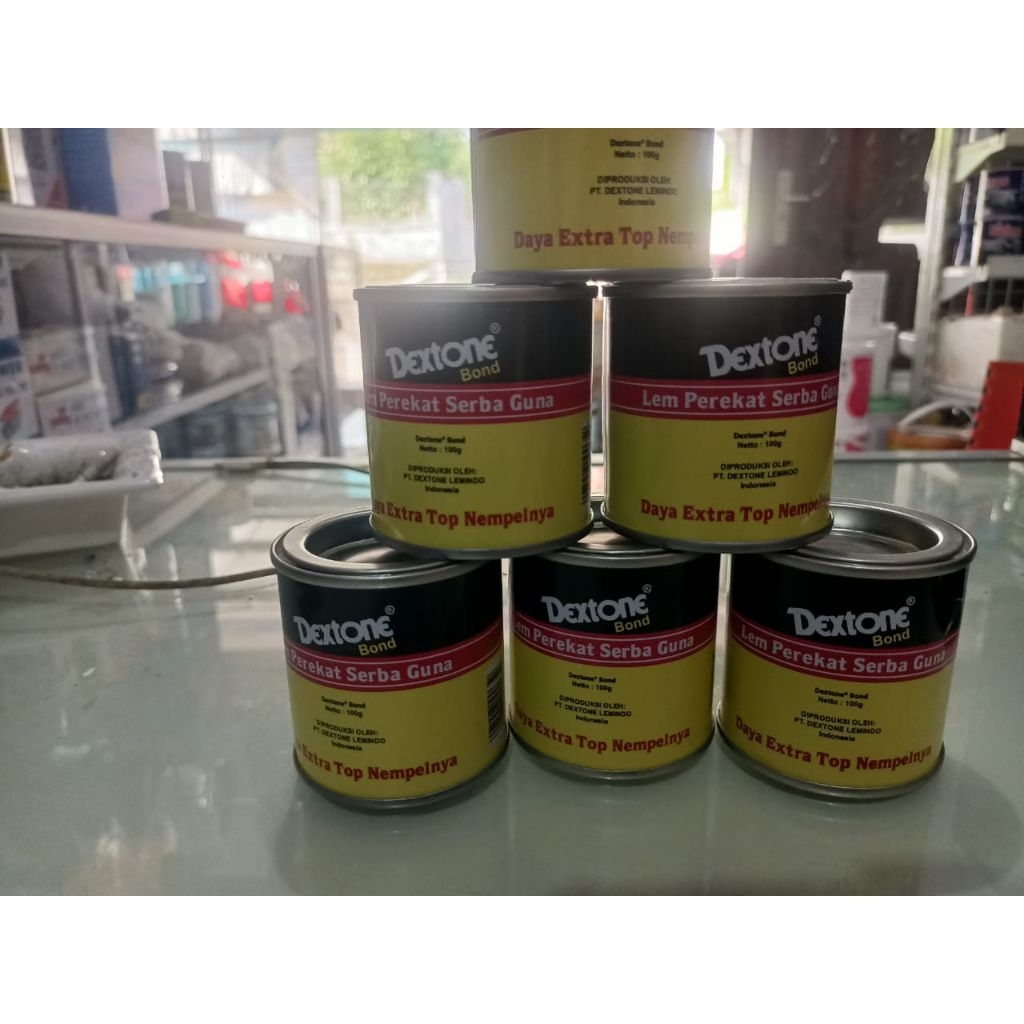 Lem Kulit / Lem Sepatu / Lem Sandal / lem Tukang sol / Lem Serbaguna Dextone 100 gram