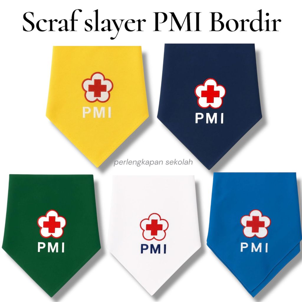 Scraf Slayer PMR PMI Bordir SD SMP SMA Syal Mula Madya Wira