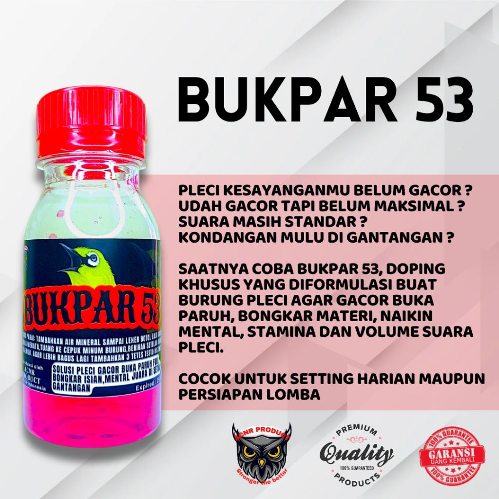 Bukpar 53 Doping Pleci Gacor Seketika Buka Paruh Bongkar Isian