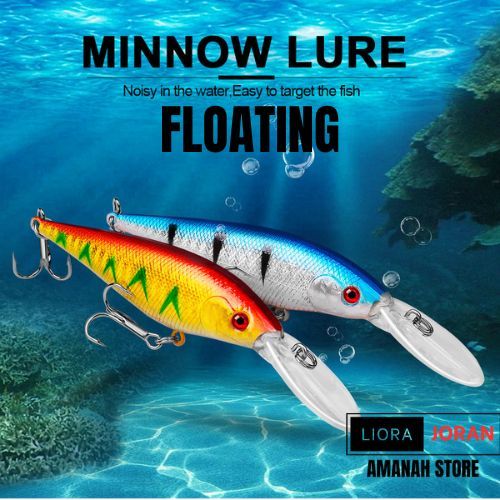 Lure Minnow Floating 11cm 10.5gr / Umpan Ikan Casting Deep Untuk Laut Sungai Muara