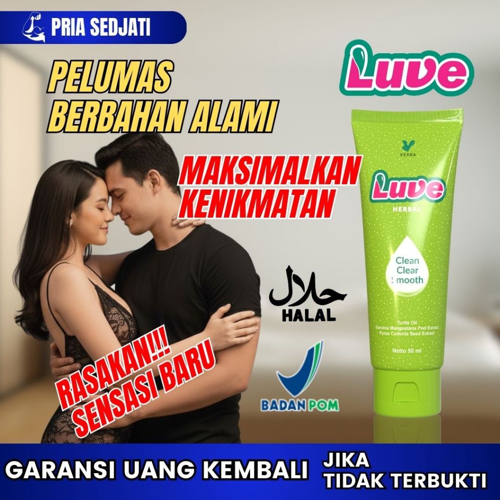 Verba LUVE Herbal Pelumas Pria Wanita Alami BPOM