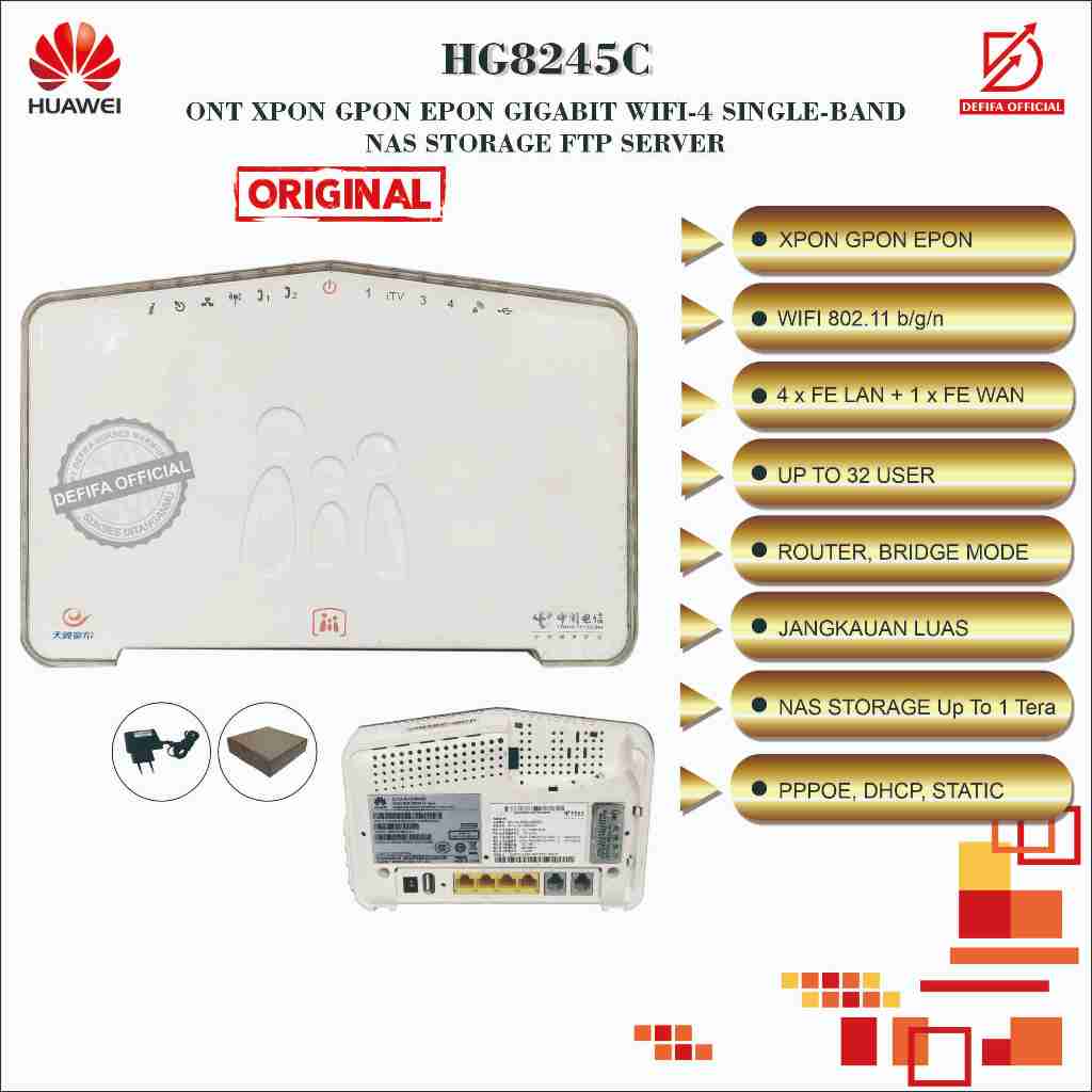 Modem FTTH Wifi Router Huawei HG8245C ONT GPON EPON