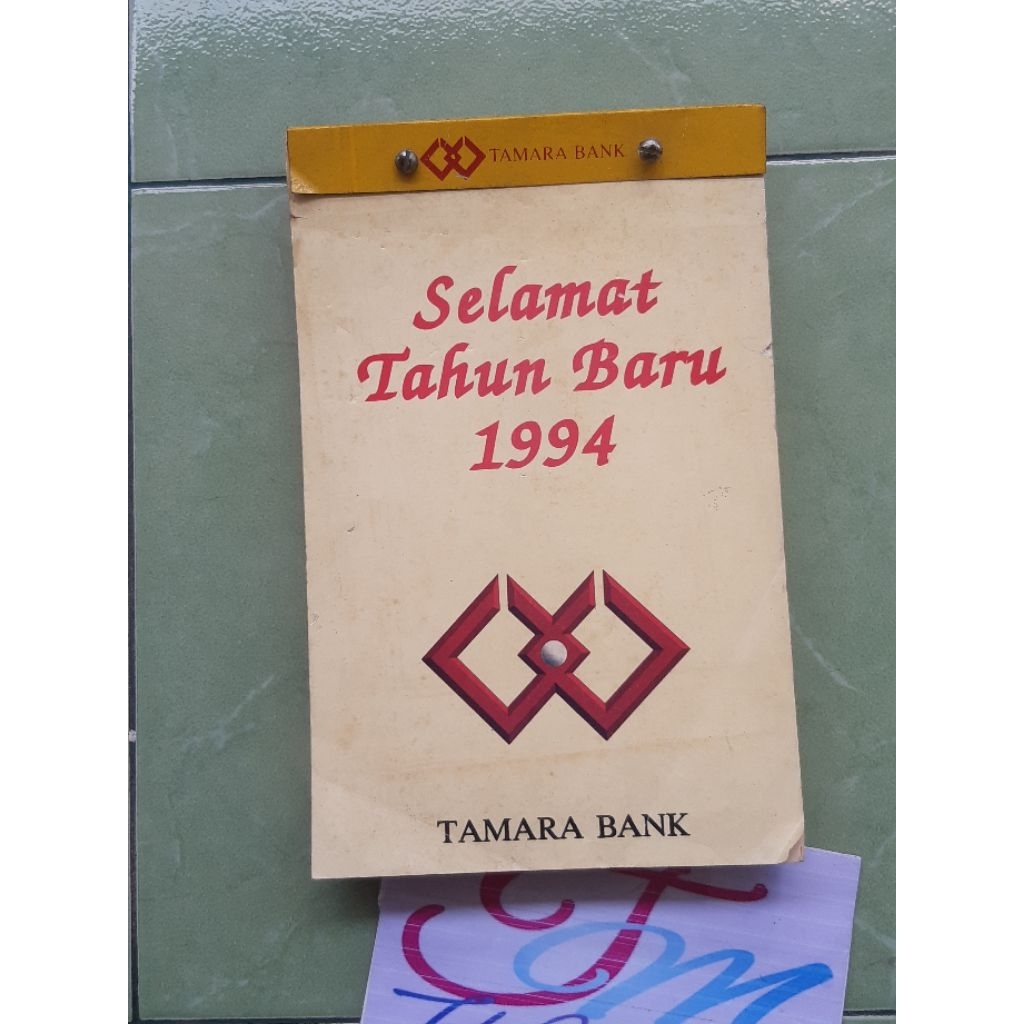 kalender tanggalan dinding sobek TAMARA BANK tahun 1994 jadul lawas lama langka