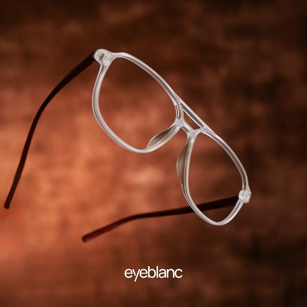 Eyeblanc Herle Frame Kacamata Kotak Tebal Pria Wanita Clear Frame Korean Style