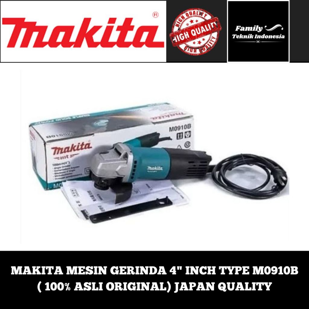 Makita mesin gerinda 4" inch type M0910B ( 100% asli original) japan quality